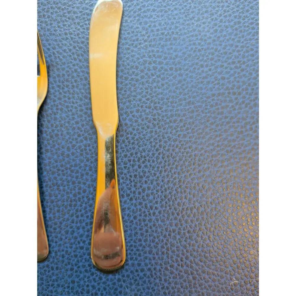 Dansk Torun 18/10 Stainless Steel Cocktail Forks Butter Spreader Set Lot of 4